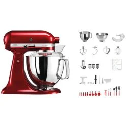 KitchenAid Swiss Anniversary Set KSM200 Rouge Pomme D'amour - Robot De Cuisine