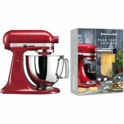 KitchenAid Artisan Robot Pâtissier 4.8 Litres - Crème + Livre De Recettes Pour ...