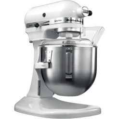 KitchenAid Robot Multifonction De 4,8L Avec Bol Relevable 315W Blanc Argent