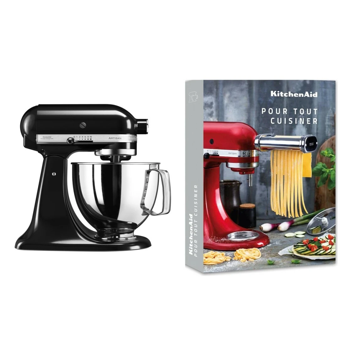 KitchenAid Robot Culinaire 5KSM125EOB + Livre De Recette Offert 1 KitchenAid Robot Culinaire 5KSM125EOB + Livre De Recette Offert