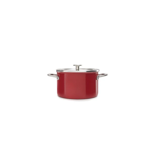 Faitout Émaillé 20cm Rouge Empire KitchenAid 1 Faitout Émaillé 20cm Rouge Empire KitchenAid