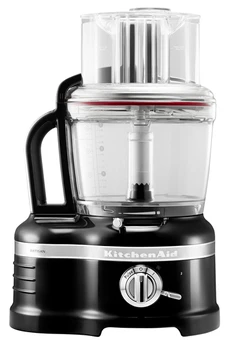 KitchenAid 5KFP1644EOB 5KFP1644 Robot Culinaire Multifonction, Avec Accessoires Inclus, 650 W, 4 Liters, Noir, Transparent