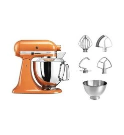 Robot Pâtissier Multifonction KitchenAid Artisan 5KSM175PSEHY 300 W 4,8L Orange